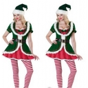 Green Christmas costume Christmas princess dress Santa Claus