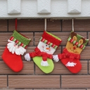 Christmas Decoration Socks Christmas Decorations Candy Bags Santa Decorative Socks 3 piece