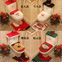 Christmas decorations Christmas supplies Santa Claus toilet sets Christmas toilet