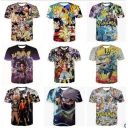 Cartoon logo T-shirt One Piece Naruto Pokemon 3D printed short-sleeved short-sleeve wholesale POREMON