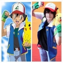 Pokemon cartoon costume Cosplay costume Cosplay Pokemon Ash Ash including women's Jacket ,gloves , hat ,Elf Ball