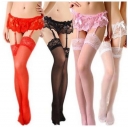 Contains Adult sexy sexy transparent lace garter + T-piece pants