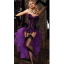 New sexy long burlesque skirt corset costume