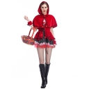 2017 Christmas Little Red Riding Hood Dress Up Halloween Drama Stage Performance Dress