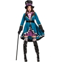2018 new Halloween Alice Mad Hat Adult Women Magician Performance Costume Nightclub Animal Trainer Stage Costume