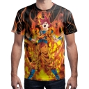 2019 explosion models 3D printed printed muscles Dragon Ball red short-sleeved T-shirt