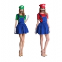 Mario cosplay anime game uniform role playing super Marie Halloween costume Mario