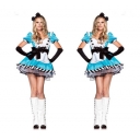 Alice in Wonderland cosplay blue maid Halloween maid service European and American uniform temptation
