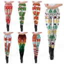 Christmas costume 2019 new holiday women's digital printing leggings European and American Christmas trousers women