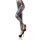 Spring and summer slim fashion stretch Slim digital print leggings