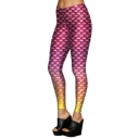 Spring hot fashion slim pencil pants fish scale print trousers stretch large size ladies leggings