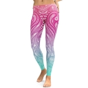 Explosion models digital printing leggings women's outdoor sports slim stretch pants