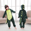 Children dinosaur animal flannel animal one-piece pajamas long sleeve cartoon