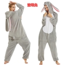 Flannel new rogue rabbit animal one-piece pajamas new listing men and women autumn and winter home service