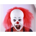 New Clown Back to the Soul 2 Mask Headgear Red Hair Scary Latex Ghost Demon Clown Red Hair Mask