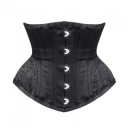 5 buckle 12 steel bone jacquard arc-shaped span-protecting hourglass shapewear strong belly plastic top corset retro waist clip