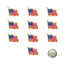 American Flag Epoxy Brooch Badge Butterfly Buckle Bag Accessories