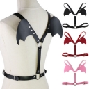 Punk gothic leather sexy angel bat dragon wings belt strap Halloween cosplay bondage belt