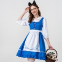 Fairy Tale Alice in Wonderland Tea Party Costume Blue Dress Stage Performance Costume