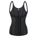 Glossy 25 steel-bone plastic top with small shoulder straps, rubber corset, waist shaping, breast support, rubber body shaping vest