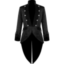 Halloween new European and American men's medieval retro clothing mid-length punk retro tuxedo men