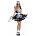 Halloween costume maid costume cos princess dress sexy black and white maid maid uniform temptation