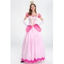 2022 new mario peach princess pink princess stage dress pink party queen dress