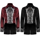 2022 European and American new Halloween tuxedo medieval retro clothing mid-length punk men's coat