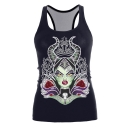 2022 New Halloween Digital Printing I-shaped Vest Women's Variety of Tops and Vests