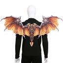 Halloween Carnival Foldable Non Woven Printed Steampunk Dragon Wings