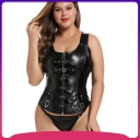 Corset foreign trade supply zipper metal punk style shapewear corset waist belly leather zipper vest waist clip