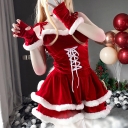 New Christmas sweet lace sexy camisole dress women's sweet hot girl atmosphere sexy short skirt New Year