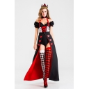 Halloween Costume Palace Dress Adult Female Hearts Poker Queen Princess Dress Stage Costumes