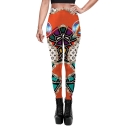 2023 summer European and American women's personalized printed women's leggings