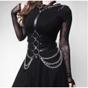 Hip hop fashion waist chain back strap punk belt