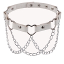 Original dark neck strap collar collar female interest metal chain love PU quality tassel clavicle chain necklace