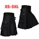 Hot selling Scottish festival skirt men's plaid pleated skirt against color