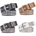 Euramerican Square beaded rivet belt metal pyramid belt men's and women's belts Punk Penttaurus