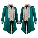Euro-american men's steampunk medieval tuxedo Gothic Victorian jacquard coat uniform