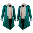Euro-american men's steampunk medieval tuxedo Gothic Victorian jacquard coat uniform