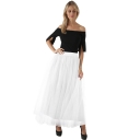 Popular women's Europe and the United States 4-layer 100 mesh yarn skirt tulle skirt explosive gauze skirt