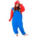 Mario Flannel cartoon one-piece pajamas adult