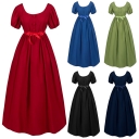 2023 new Europe and the United States long Victorian medieval women's high-waisted ball dress cosplay dress