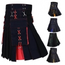2023 new men's hot selling explosive Scottish holiday dress multicoloured medieval pleated skirt