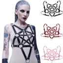 Punk Gothic Men's and Women's Five-pointed Body leather Top Shape Belt Bra Strap Suspenders