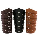 New punk rock leather leather rope riding round buckle wrist bracelet Strap bracelet hand guard arm guard