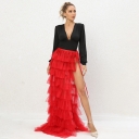 Puffy skirt multi -layer gauze skirt OVER SKIRT bridesmaid skirt light dress big dragging one -piece yarn skirt