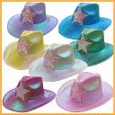 Phantom Pearl Light Party Pentagon Sequenant Western Cowboy Hat EVA hat colorful hat