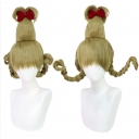 Green-haired monster Grinch Cindy cosplay wig Sky-high ponytail fake hair cos wig