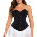 Sparkling bust-lifting and shaping wedding dress corset women's waist-cinching bodysuit red fishtail corset